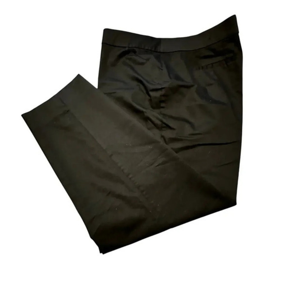Avenue 20 Tall Black Cropped Ankle Pants Front + Rear Pockets Comfort Waist - Picture 3 of 7